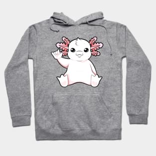 Cartoon axolotl shows I love you - ASL hand gesture Hoodie